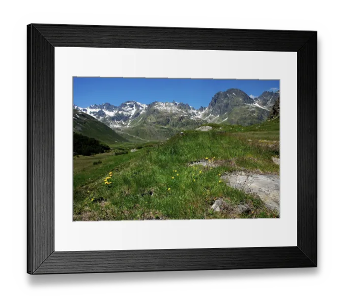 Framed Print : Alpine panorama in the Montafon