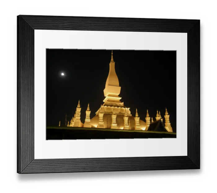 Framed Print : Night shot, Theravada Buddhism Framed Print : Night shot, Theravada Buddhism