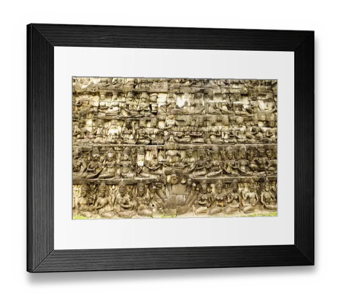 Framed Print : Figures of the Leper King Terrace in detail