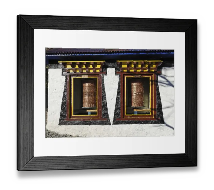 Framed Print : Prayer mill at Khumjung, Solukhumbu