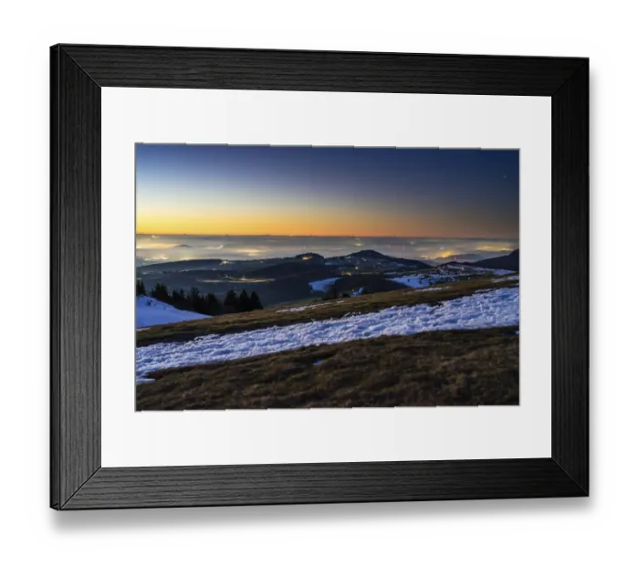 Framed Print : View from the Wasserkuppe at night Framed Print : View from the Wasserkuppe at night