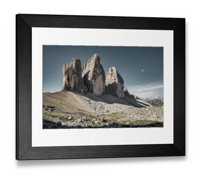 Framed Print : View of the north faces of the Three Peaks