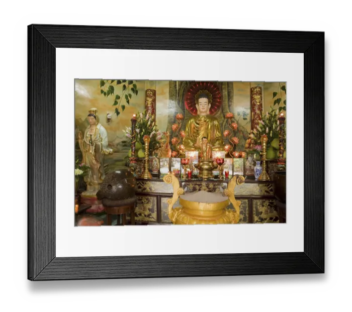 Framed Print : Buddha statue in the Quoc Tu Pagoda Framed Print : Buddha statue in the Quoc Tu Pagoda