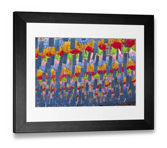 Framed Print : Colorful lanterns at Jogyesa Buddhist temple