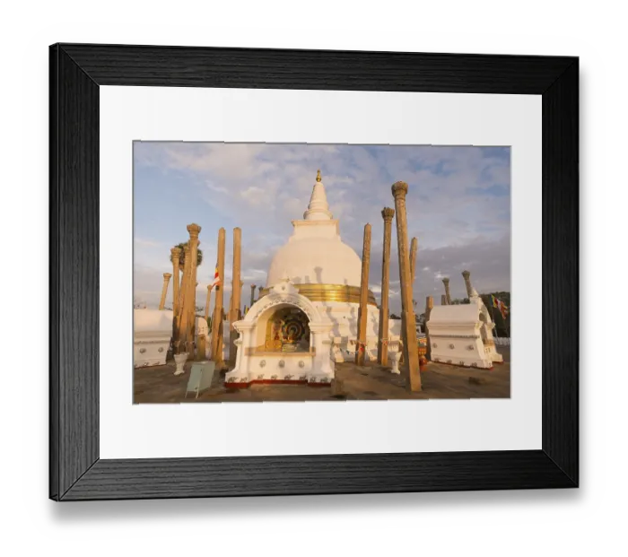 Framed Print : Thuparama Dagoba, decorated with golden bandages