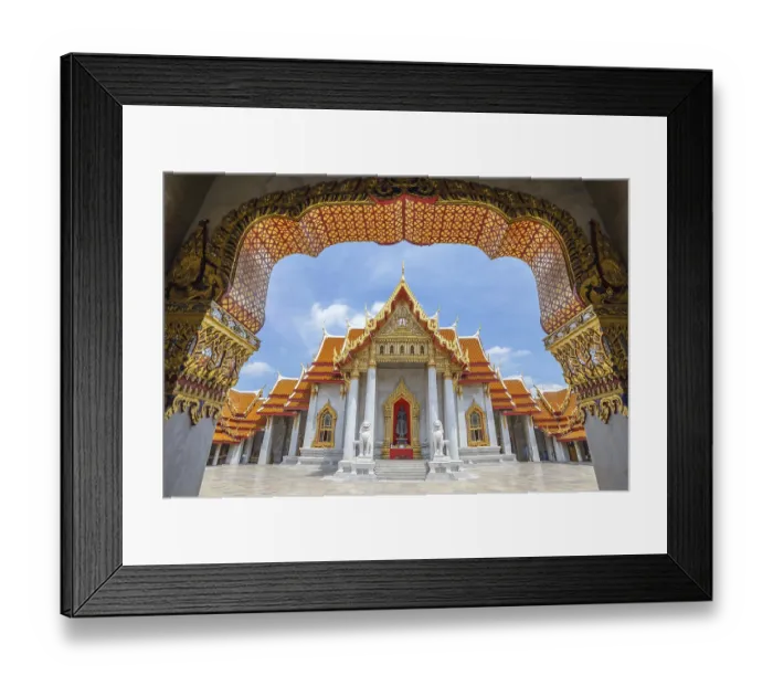 Framed Print : The Marble Temple or Wat Benchamabophit