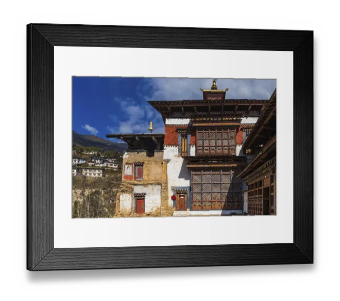Framed Print : View of a part of Trongsa Dzong Framed Print : View of a part of Trongsa Dzong