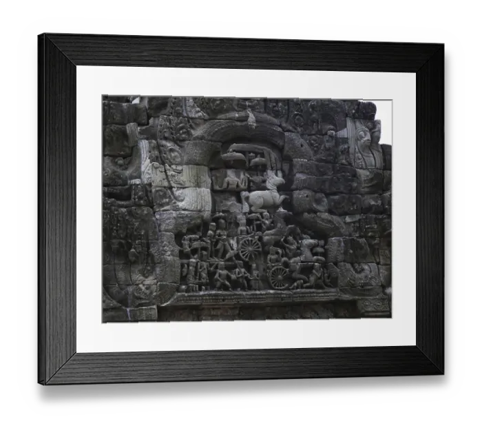 Framed Print : Ruins at Ta Prohm Temple, Siem Reap Province