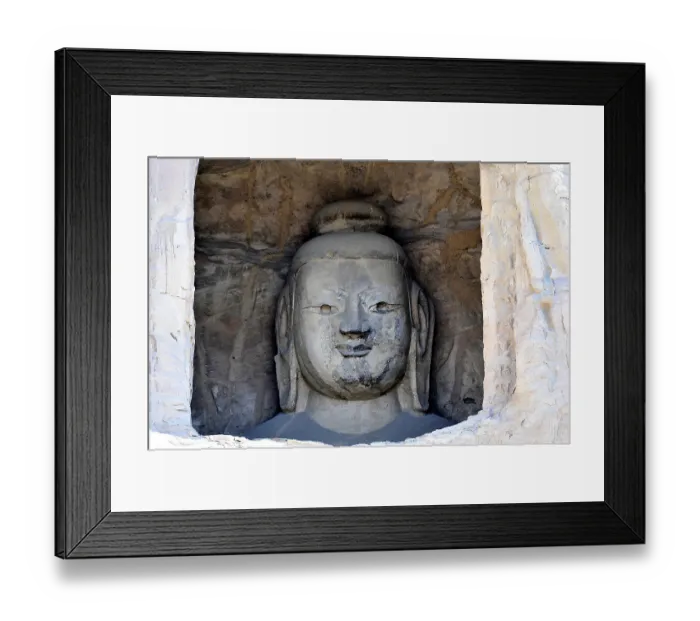 Framed Print : Yungang grottoes, buddha statue, china