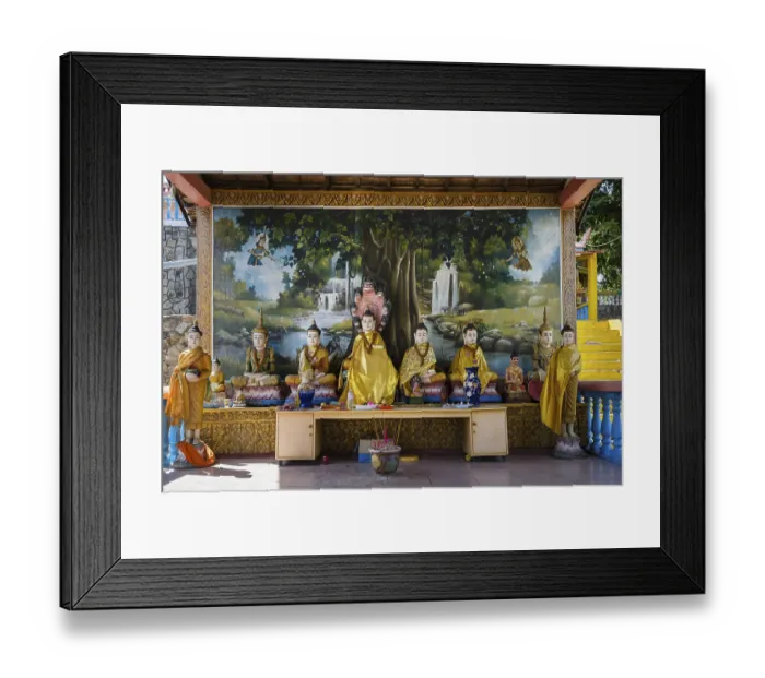 Framed Print : Buddha statues in South Phnom Prasit Pagoda Framed Print : Buddha statues in South Phnom Prasit Pagoda