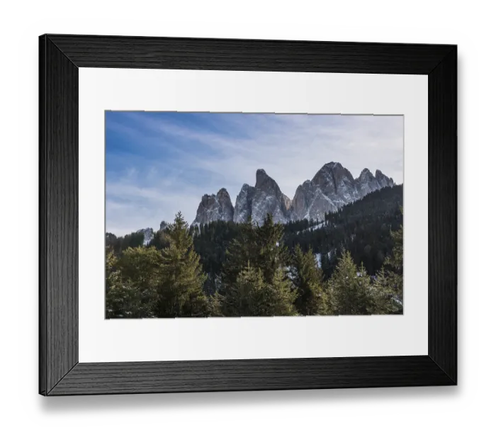 Framed Print : Odle mountains, from Val di Funes