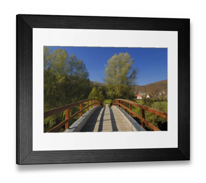 Framed Print : A footbridge over the danube river - Baden-Wuerttemberg Framed Print : A footbridge over the danube river - Baden-Wuerttemberg