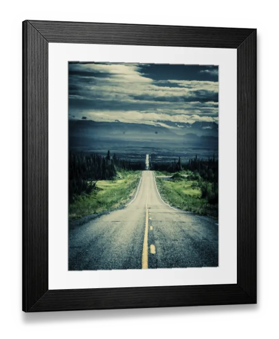 Framed Print : Road, Mountains, Alaska