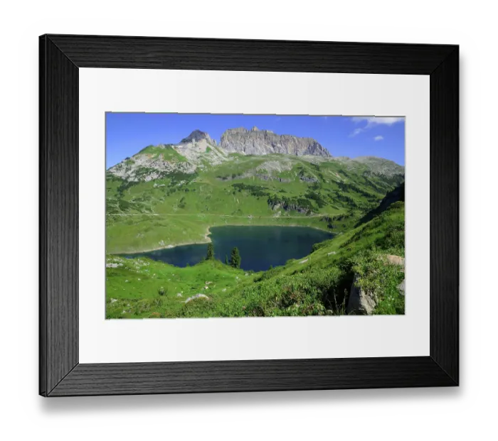 Framed Print : Red Wall at Formarinsee in the Lechquellen Mountains Framed Print : Red Wall at Formarinsee in the Lechquellen Mountains