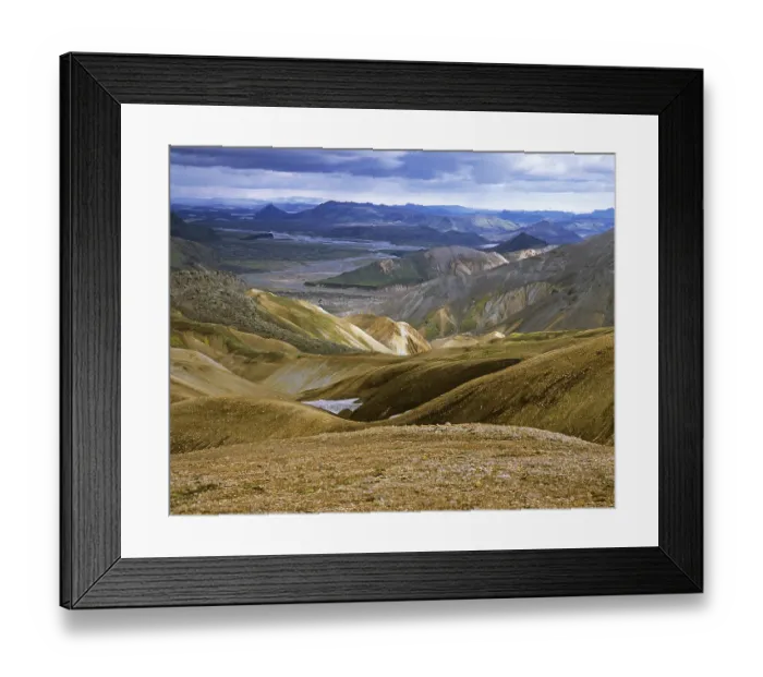 Framed Print : Colourful mountains containing Liparit Framed Print : Colourful mountains containing Liparit