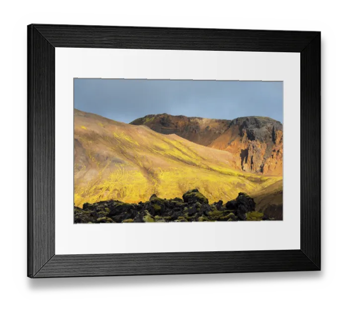 Framed Print : Volcanic mountains in the morning light