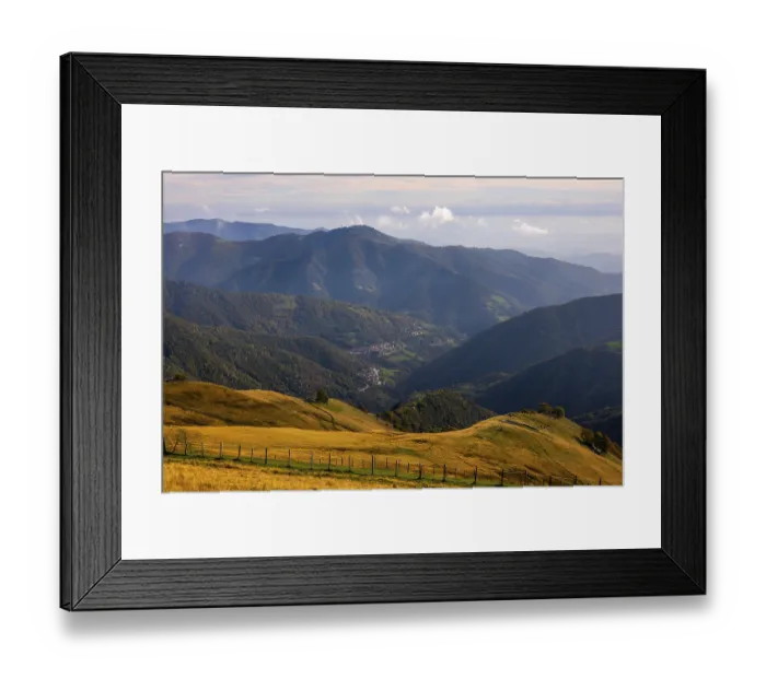 Framed Print : Aerial View over Beautiful Mountainscape with Clouds in a Sunny Day in Valley Muggio in Ticino Framed Print : Aerial View over Beautiful Mountainscape with Clouds in a Sunny Day in Valley Muggio in Ticino