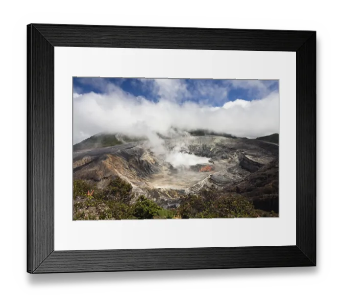 Framed Print : Crater of Poas Volcano, Poas Volcano National Park Framed Print : Crater of Poas Volcano, Poas Volcano National Park