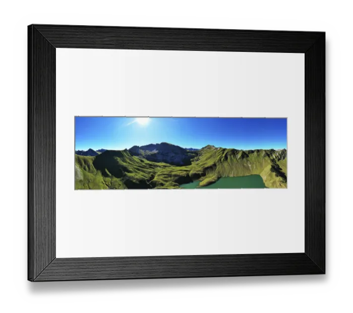 Framed Print : The Schrecksee is a small high-mountain lake with an impressive panorama