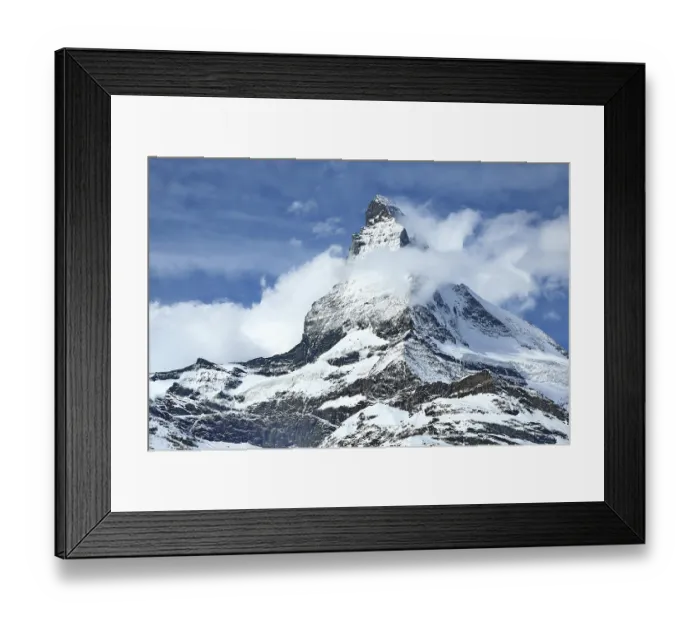 Framed Print : The Matterhorn with an impressive cloud plume