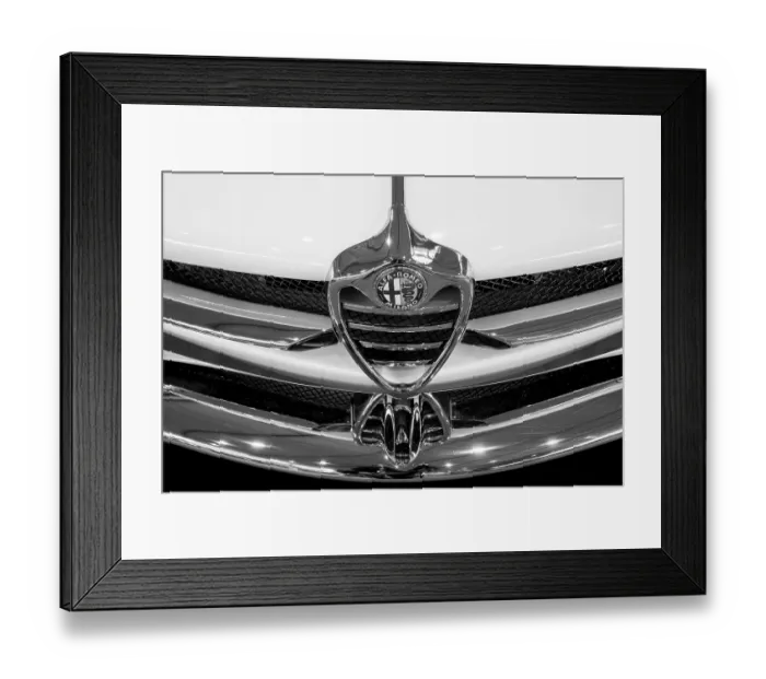 Framed Print : Oldtimer detail, Alfa Romeo Giulia SS Framed Print : Oldtimer detail, Alfa Romeo Giulia SS
