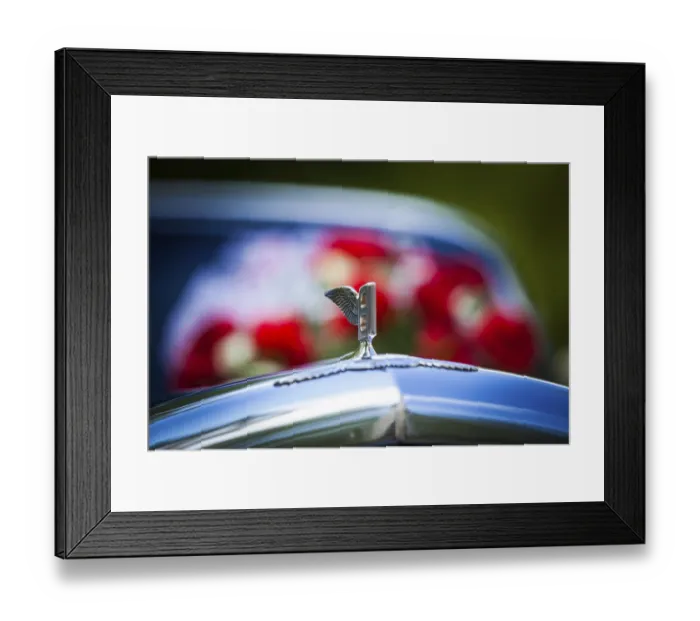 Framed Print : Radiator figure letter b with wings on a Bentley