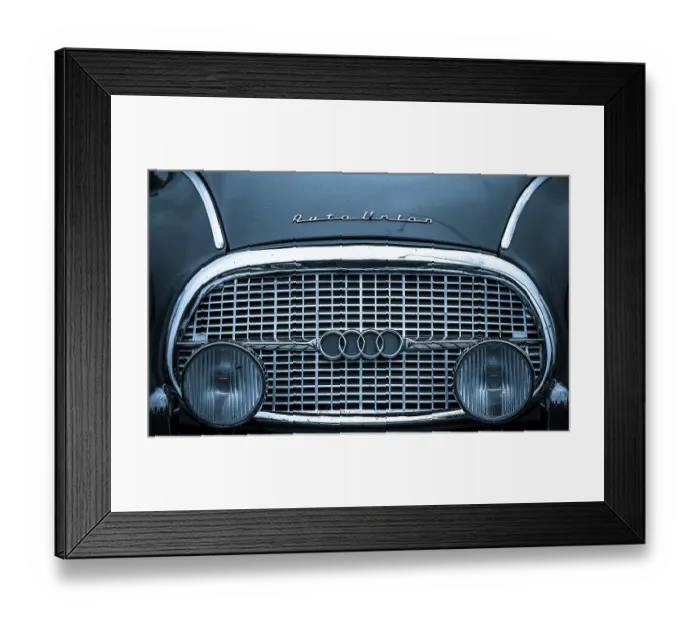 Framed Print : MILDENBERG, GERMANY, MAY 05: front of an AutoUnion vintage car on an festival for steammachines on May 05