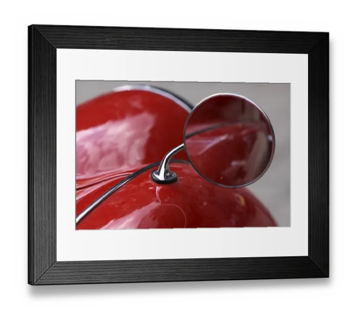 Framed Print : Car rear view mirror Framed Print : Car rear view mirror