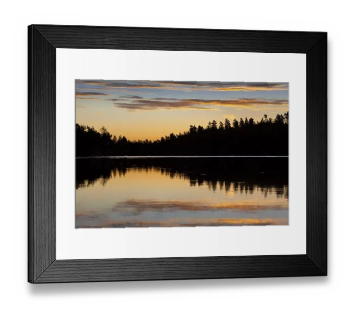 Framed Print : Sunrise at a lake, near Ed, Dalsland