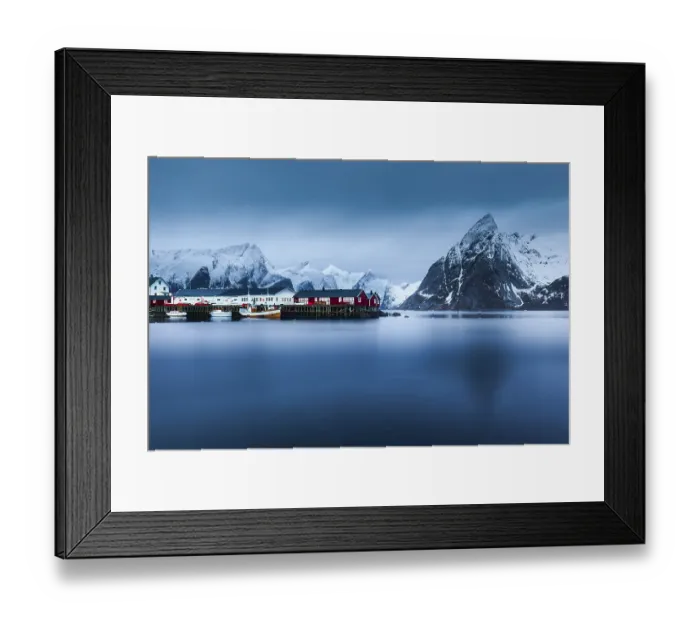 Framed Print : Fishermen's houses, Rorbu, Moskenesoya