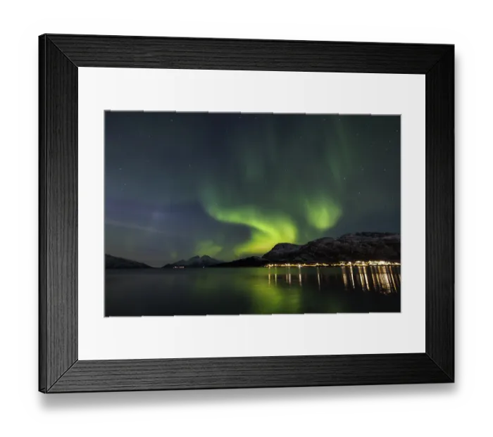 Framed Print : Northern lights over the Skulsfjord