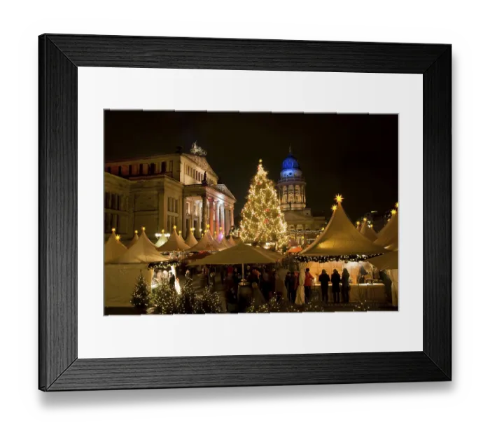 Framed Print : Christmas market at night, Gendarmenmarkt square Framed Print : Christmas market at night, Gendarmenmarkt square