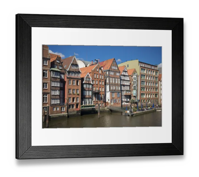 Framed Print : Nikolaifleet, Nikolai Canal, Hamburg