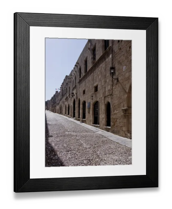 Framed Print : Odos Ippoton, medieval Street of the Knights