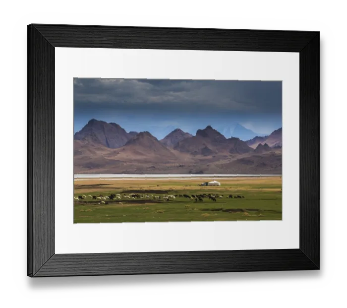 Framed Print : Landscape of Western Mongolia. Mount Tsambagarav Framed Print : Landscape of Western Mongolia. Mount Tsambagarav