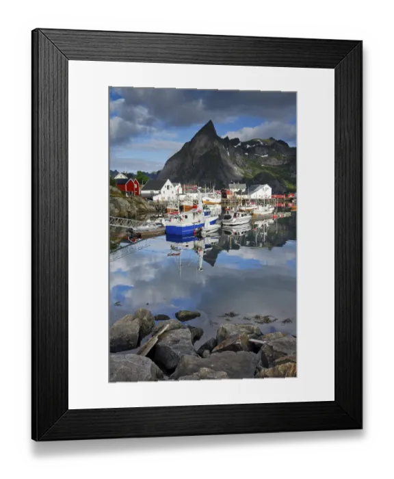 Framed Print : Fishing harbour, Reine, Moskenes