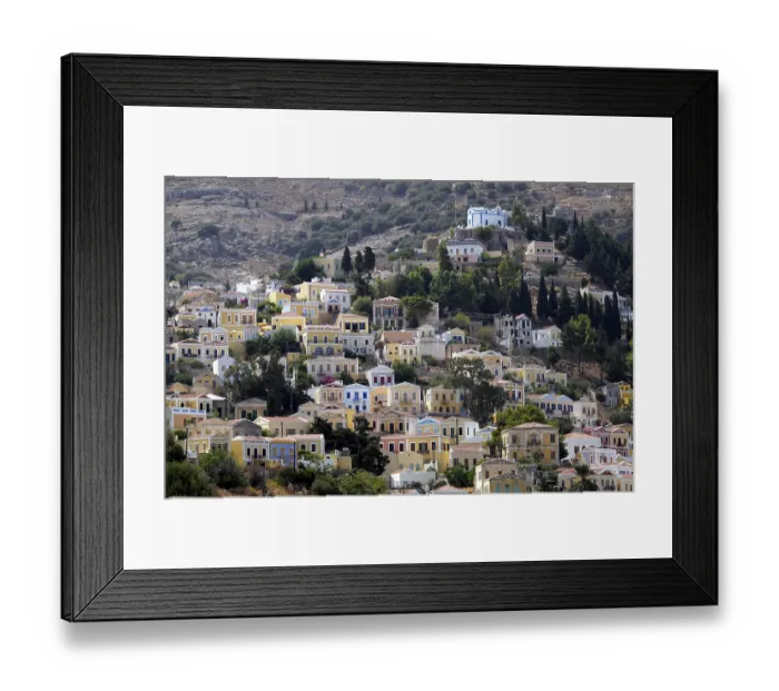Framed Print : City of Symi, island of Symi, Rhodes