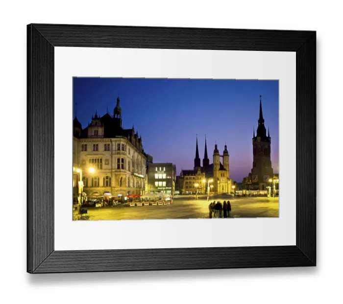 Framed Print : Market square, Red Tower, Halle Framed Print : Market square, Red Tower, Halle