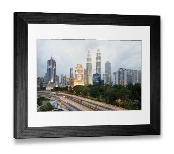 Framed Print : Petronas Twin Towers, Kuala Lumpur, Malaysia, Asia