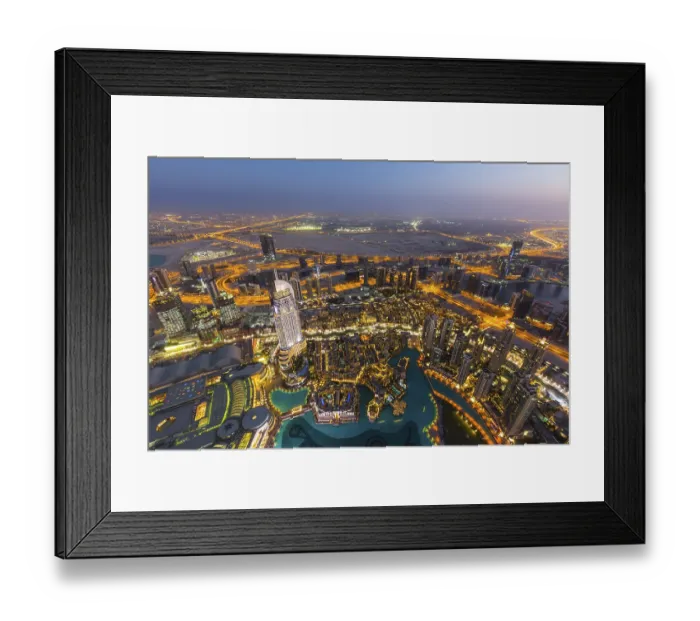 Framed Print : View from Burj Khalifa observation deck
