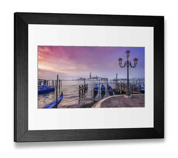 Framed Print : beautiful sunrise in venice, italy