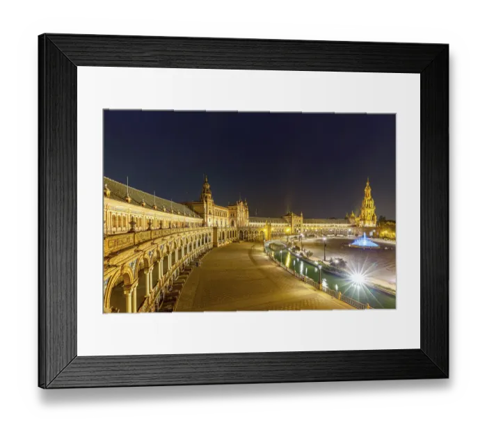 Framed Print : Plaza de Espana in Seville, Andalusia