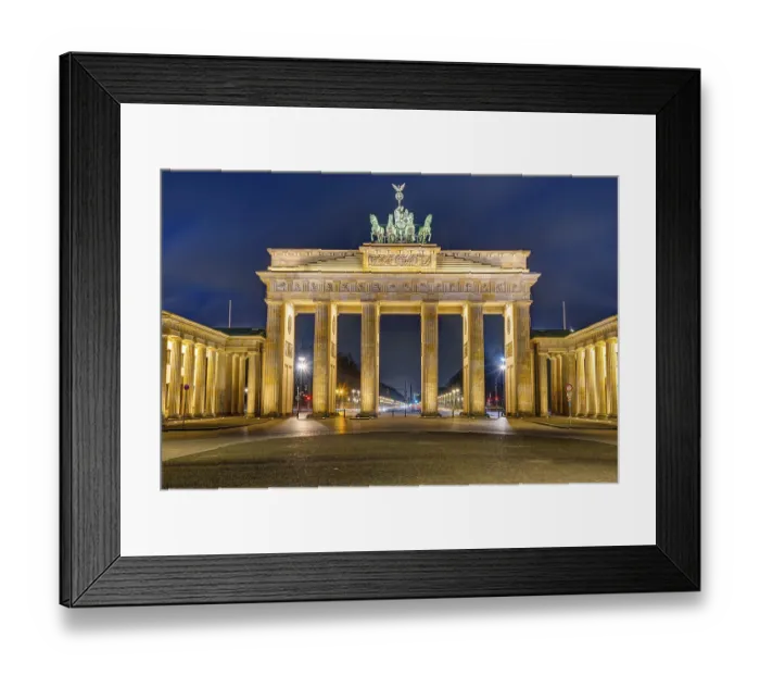 Framed Print : The illuminated Brandenburg Gate in Berlin at night Framed Print : The illuminated Brandenburg Gate in Berlin at night