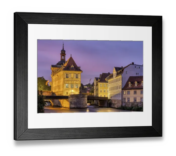 Framed Print : The Old Town Hall and the river Regnitz in Bamberg