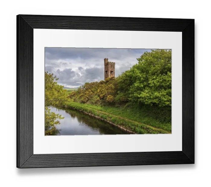 Framed Print : The Braystones Tower and the River Ehen in Braystones