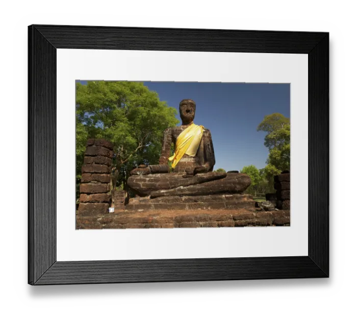 Framed Print : Buddha statue, Wat Singh, Aranyik Historical Park
