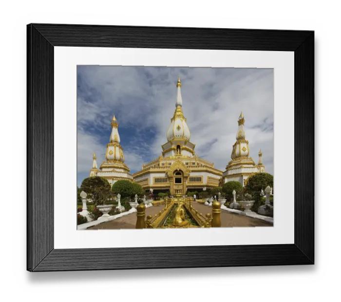 Framed Print : Gilded 101m high Phra Maha Chedi Chai Mongkhon Pagoda Framed Print : Gilded 101m high Phra Maha Chedi Chai Mongkhon Pagoda