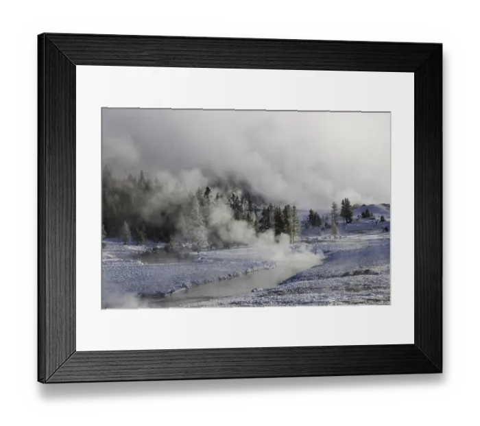 Framed Print : Stream rising, geothermal activity