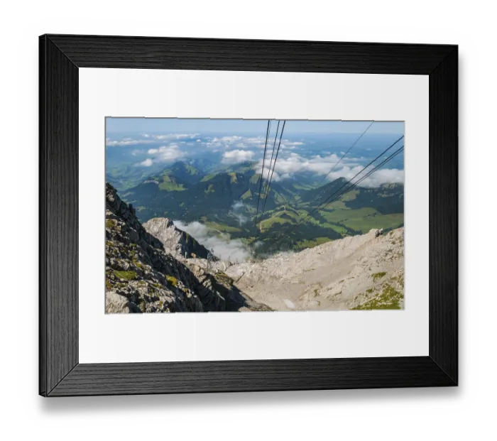 Framed Print : Saentis cable car, Schwaegalp, Switzerland, Europe