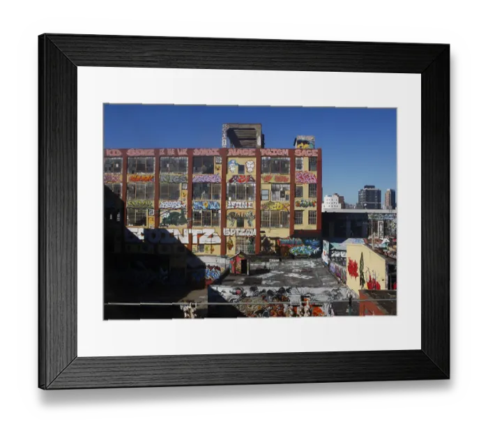 Framed Print : Buildings covered in graffiti, New York City Framed Print : Buildings covered in graffiti, New York City